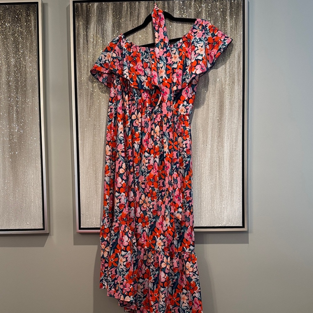 Floral One-Shoulder Dress